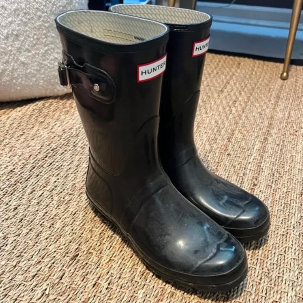 Hunter Black Short Rain Boots size 9